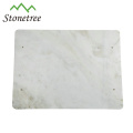 Bandeja de pedra de mármore natural branca do queijo / placa de desbastamento da placa